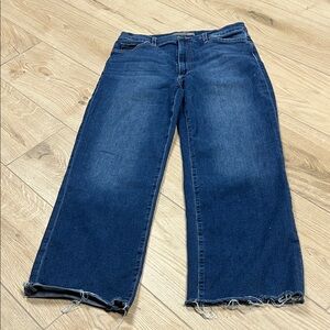 High-Rise Wide-Leg Shakira Jeans in Dark Blue